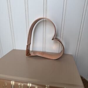 Copper Cookie Cutter Heart Shaped 4.5”x4.5”x1”